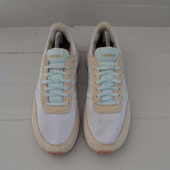 Adidas Womens Run 70s Shoe Size 9 White Blue and Tan - Picture 5 of 10